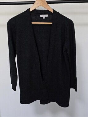 Evolution Open-Front Black Women's Cardigan